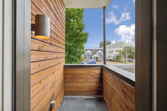balcony with a residential view