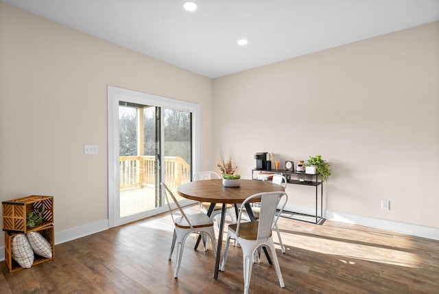 538 Judah Cir, Clarksville, TN 37042 - dining area with baseboards, recessed lighting, and wood finished floors