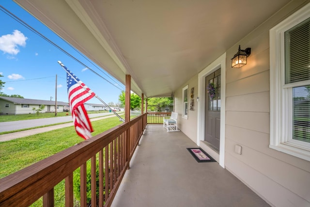 view of patio / terrace featuring covered porch