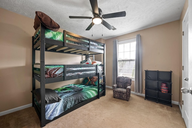 2764 Ann Dr, Clarksville, TN 37040 - bedroom with baseboards, carpet, and a textured ceiling