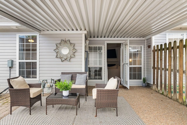 view of patio / terrace with fence