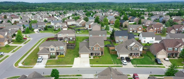bird's eye view featuring a residential view