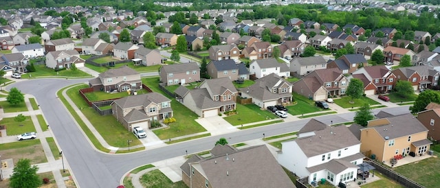 aerial view featuring a residential view