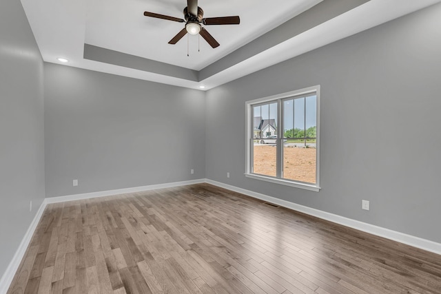 149 Watson Ct, Leoma, TN 38468 - empty room with a ceiling fan, baseboards, visible vents, and wood finished floors