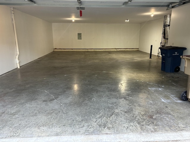 garage featuring electric panel