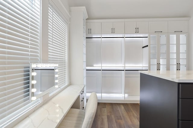 interior space with wood finished floors