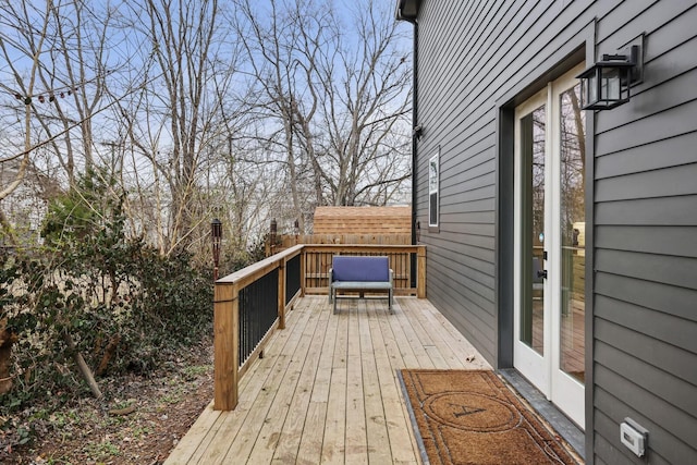 view of wooden deck