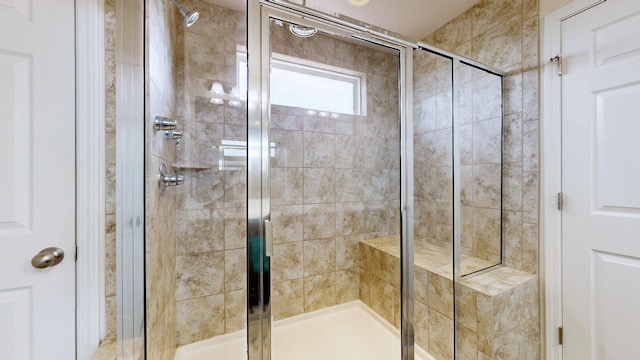 full bathroom with a stall shower