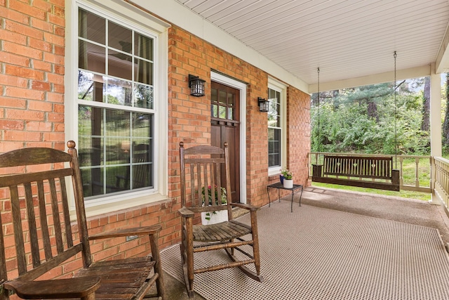 view of patio with covered porch