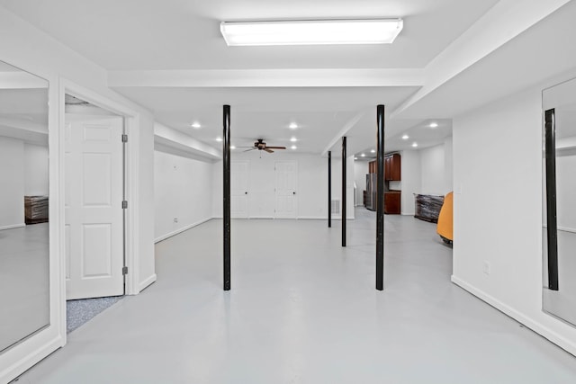 8224 Victory Trl, Brentwood, TN 37027 - finished basement featuring recessed lighting and baseboards