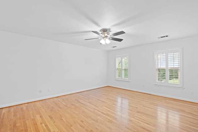 8224 Victory Trl, Brentwood, TN 37027 - unfurnished room featuring crown molding, light wood-type flooring, baseboards, and a ceiling fan