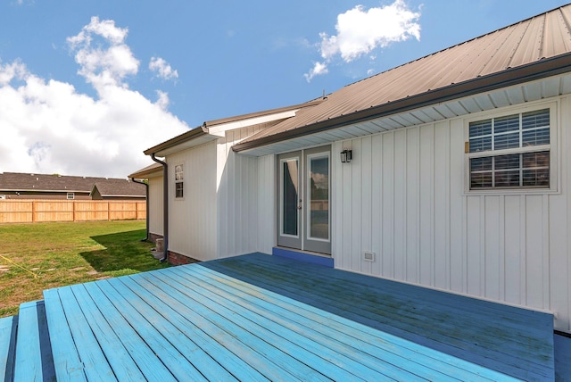 210 Edgewood Dr, Hohenwald, TN 38462 - wooden deck with a lawn and fence