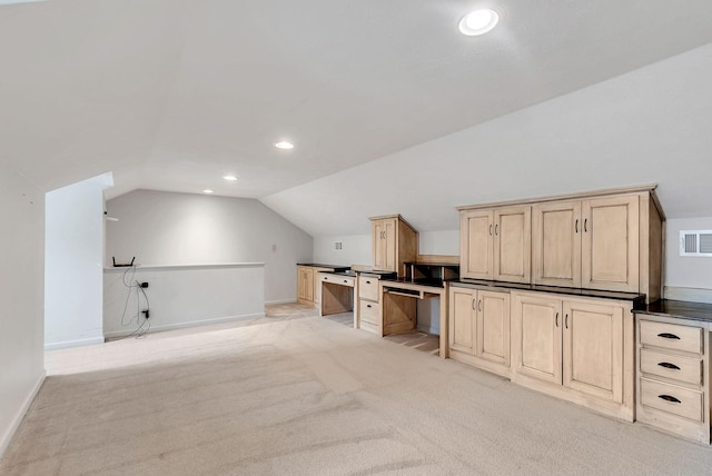 210 Edgewood Dr, Hohenwald, TN 38462 - bonus room with recessed lighting, light colored carpet, lofted ceiling, and visible vents
