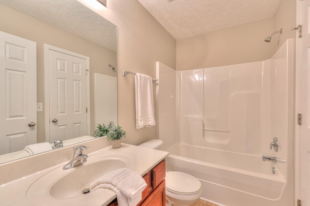 2039 Caladonia Way, Smyrna, TN 37167 - full bathroom with vanity, toilet, a textured ceiling, and shower / washtub combination