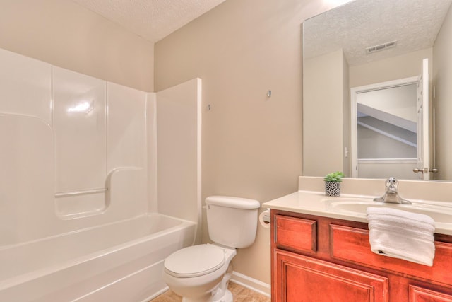 2039 Caladonia Way, Smyrna, TN 37167 - bathroom featuring vanity, visible vents, toilet, baseboards, and a textured ceiling