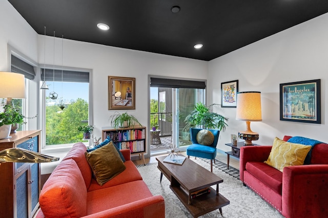 400 Herron Dr Unit 101, Nashville, TN 37210 - living area with recessed lighting and wood finished floors