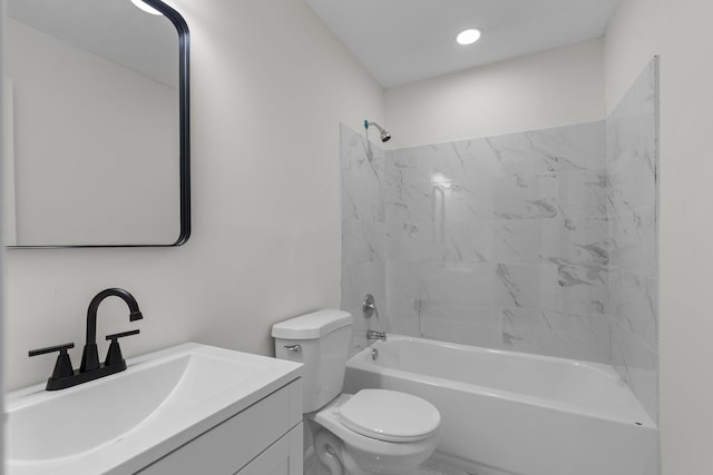 846 Forrest Glen Dr, Old Hickory, TN 37138 - bathroom with washtub / shower combination, vanity, and toilet