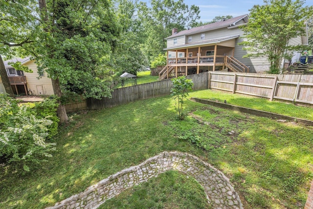 1204 Wood Pines Ln, Hixson, TN 37343 - view of yard featuring stairs