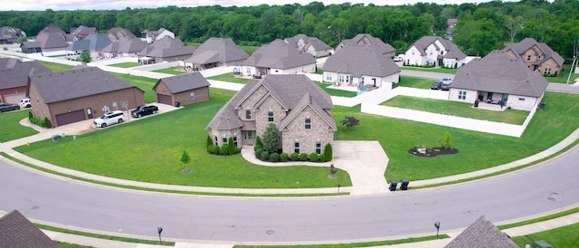 bird's eye view featuring a residential view