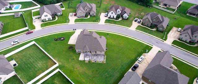 aerial view with a residential view