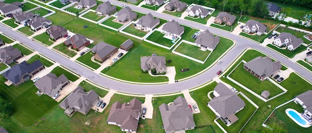 aerial view featuring a residential view