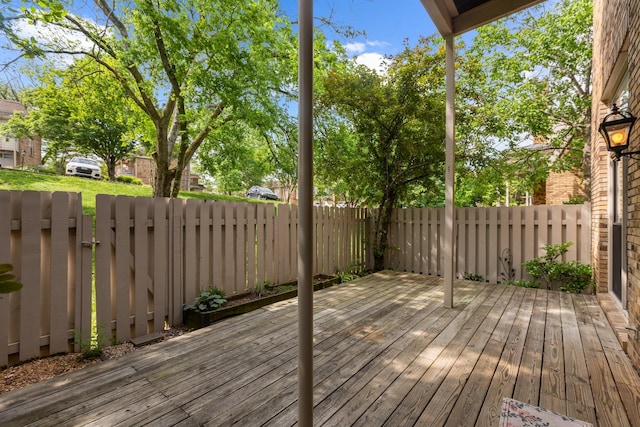 wooden terrace with fence