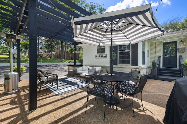 716 S Summerfield Dr, Madison, TN 37115 - view of patio featuring entry steps, a pergola, and an outdoor hangout area