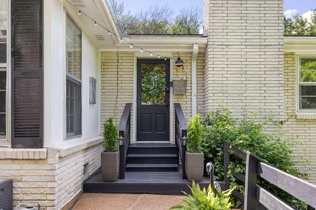 716 S Summerfield Dr, Madison, TN 37115 - doorway to property featuring brick siding and a chimney
