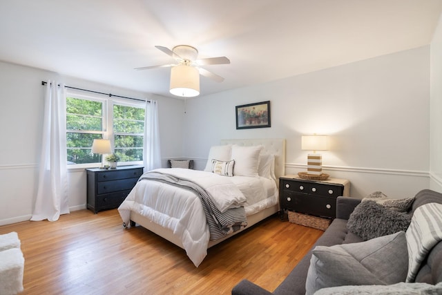 716 S Summerfield Dr, Madison, TN 37115 - bedroom featuring light wood-style floors, a ceiling fan, and baseboards