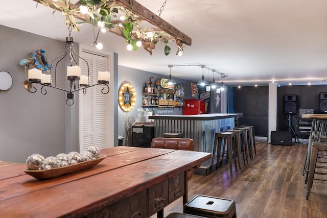 716 S Summerfield Dr, Madison, TN 37115 - indoor dry bar with dark wood-type flooring
