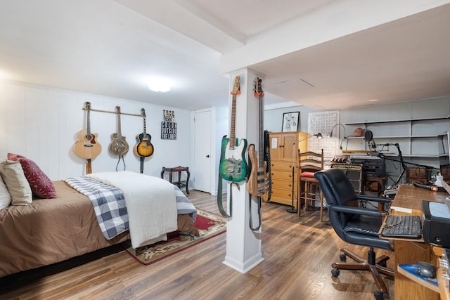 716 S Summerfield Dr, Madison, TN 37115 - bedroom featuring wood finished floors and beamed ceiling