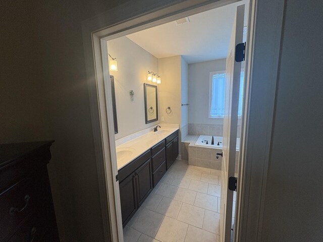 1254 Charleston Blvd, Murfreesboro, TN 37130 - full bath featuring tile patterned flooring, a bath, and double vanity