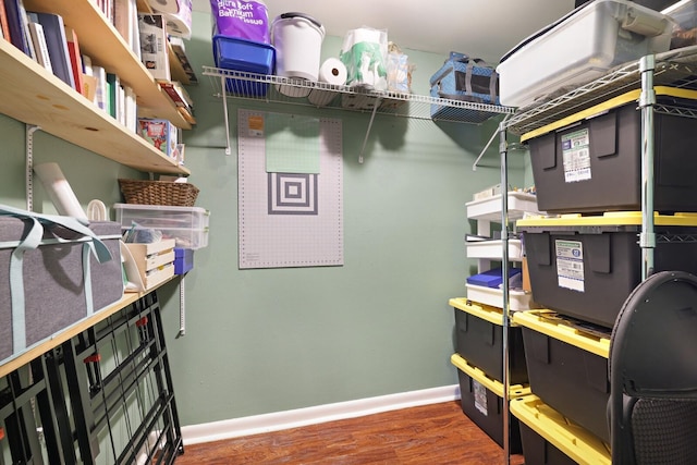 view of storage area