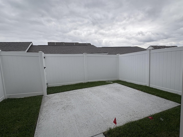 view of patio / terrace featuring a gate and a fenced backyard
