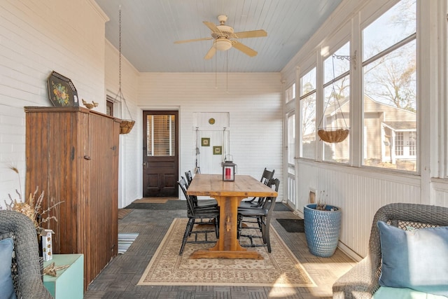 view of sunroom