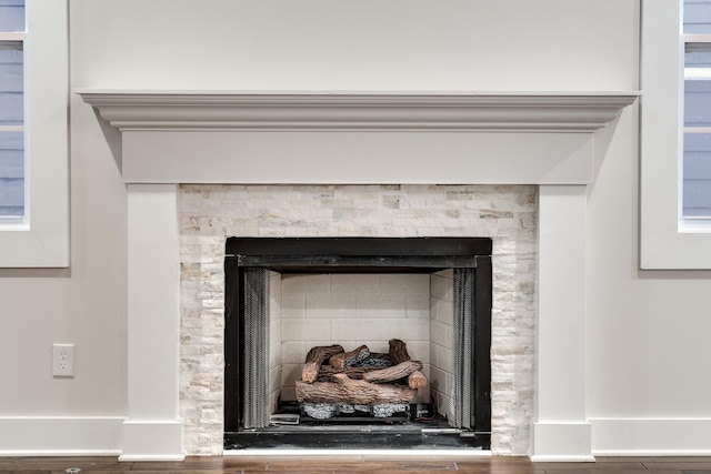 2509A Scovel St, Nashville, TN 37208 - room details featuring a fireplace and wood finished floors