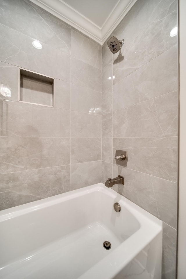 2509A Scovel St, Nashville, TN 37208 - full bathroom featuring crown molding and shower / bathing tub combination