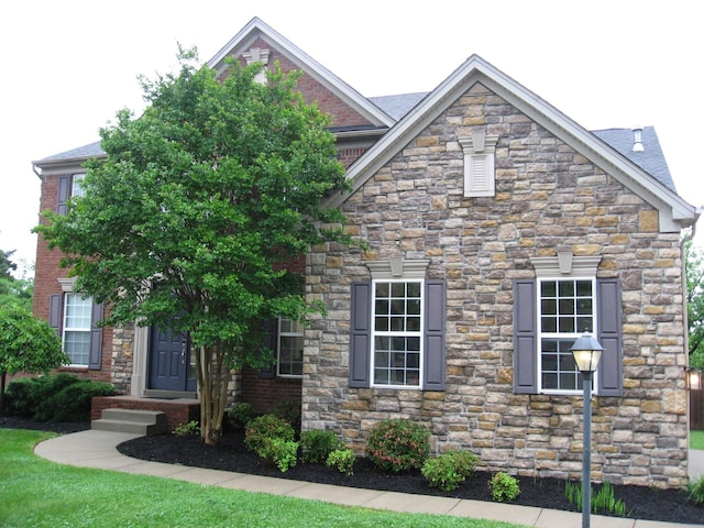 view of front of property with stone siding