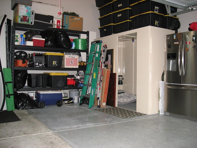storage room with a garage