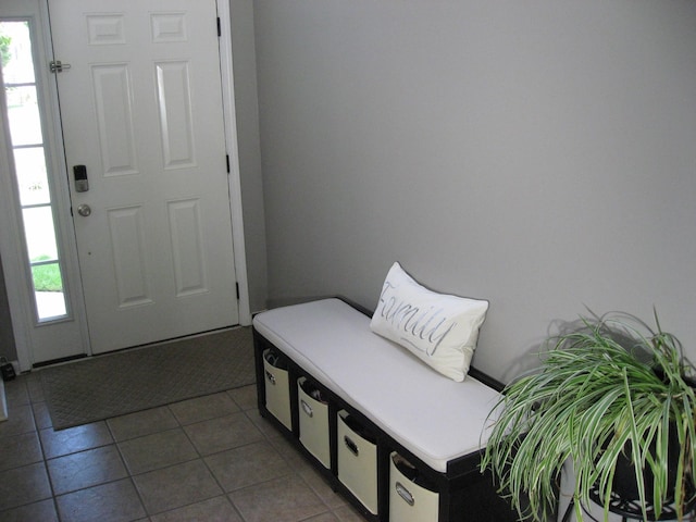 view of tiled foyer entrance