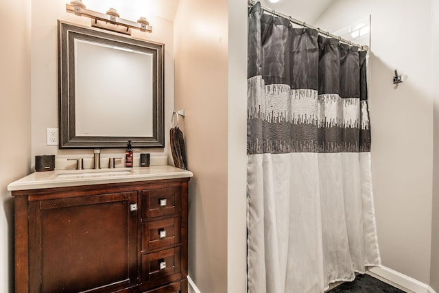 1505 Sylvan Park Ct, Mount Juliet, TN 37122 - full bathroom featuring baseboards, vanity, and a shower with shower curtain
