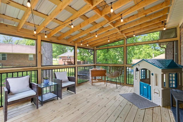 view of sunroom