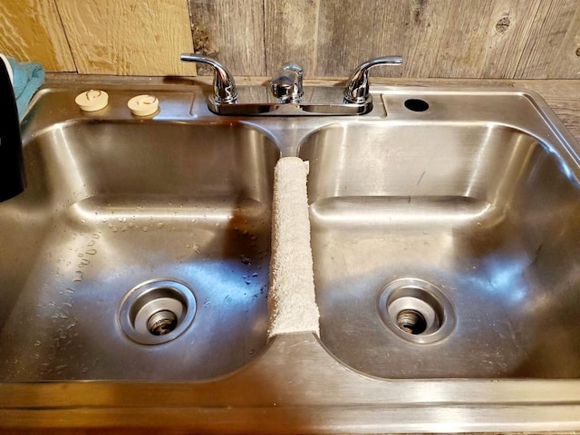 4179 Beaver Bend Dr, Nunnelly, TN 37137 - room details featuring a sink and wooden walls