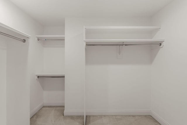 walk in closet featuring carpet
