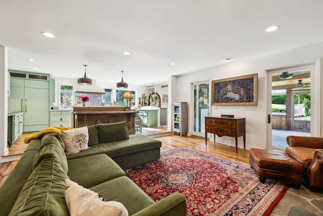 503 Brick Church Pike, Goodlettsville, TN 37072 - living area with plenty of natural light, light wood-style flooring, and recessed lighting