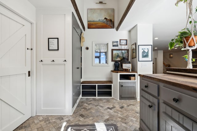 503 Brick Church Pike, Goodlettsville, TN 37072 - mudroom with brick floor and recessed lighting