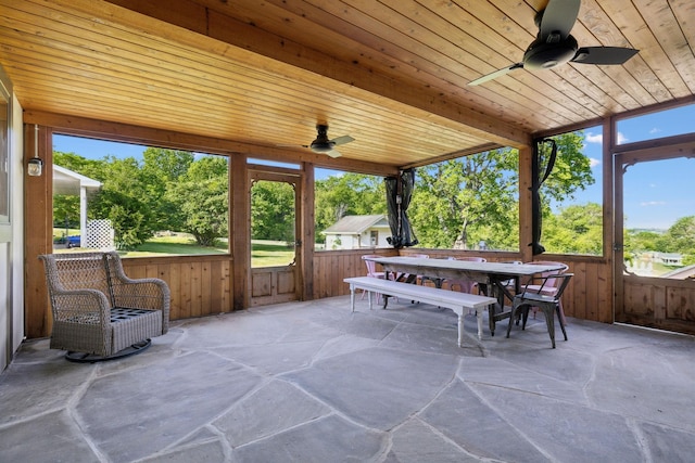 503 Brick Church Pike, Goodlettsville, TN 37072 - sunroom featuring outdoor dining area and ceiling fan