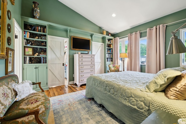 503 Brick Church Pike, Goodlettsville, TN 37072 - bedroom featuring vaulted ceiling, wood finished floors, and recessed lighting