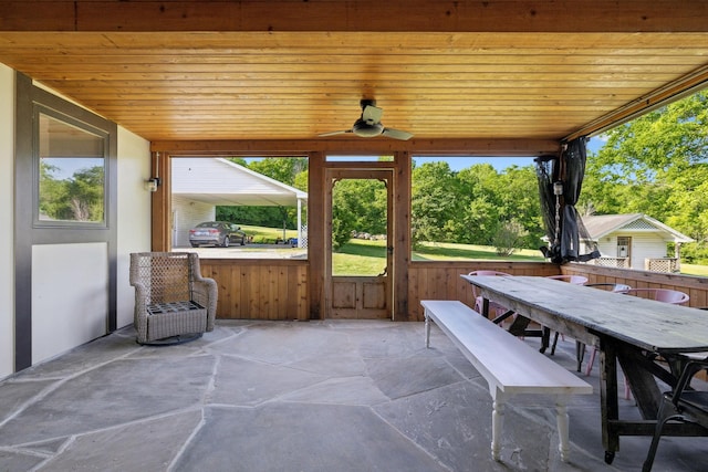 503 Brick Church Pike, Goodlettsville, TN 37072 - sunroom featuring a ceiling fan and outdoor dining space