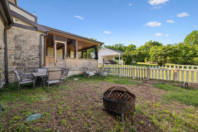 503 Brick Church Pike, Goodlettsville, TN 37072 - view of yard with a fire pit